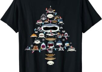 Shark Shirt For Boys Girls, Shark Mouth Christmas Tree T-Shirt