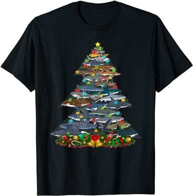 Shark – xmas tree sharks – christmas tree – cute shark lover t-shirt
