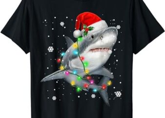Sharks Tree Christmas Sweater Xmas Pet Animal Shark Lover T-Shirt 1
