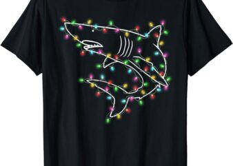 Sharks Tree Christmas Sweater Xmas Pet Animal Shark Lover T-Shirt