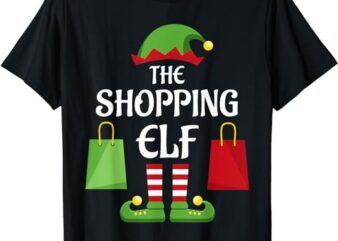 Shopping Elf Family Matching Group Christmas Shopper T-Shirt