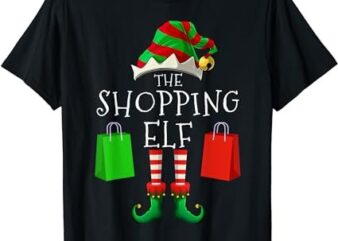 Shopping Elf Matching Family Group Christmas Party T-Shirt