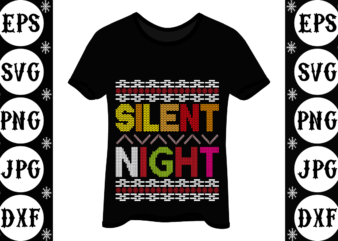 Silent Night t shirt template vector