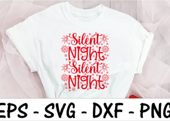 Silent night 1 t shirt template vector