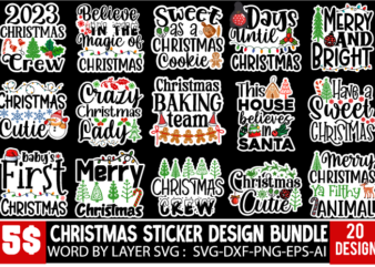 Christmas Sticker SVG Bundle Sticker ,Christmas Sticker SVG ,Christmas SVG Cut File,Christmas Sticker PNG,Christmas Sticker DEsign Bundle