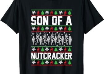 Son Of A Nutcracker Christmas Pajama X-Mas Pattern Holiday T-Shirt