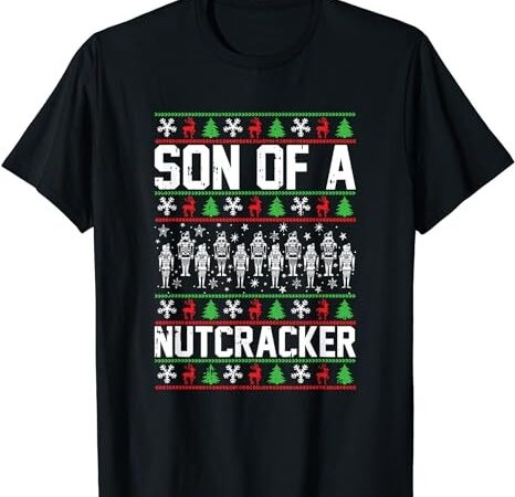 Son of a nutcracker christmas pajama x-mas pattern holiday t-shirt