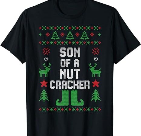 Son of a nutcracker family matching pajamas christmas kids t-shirt