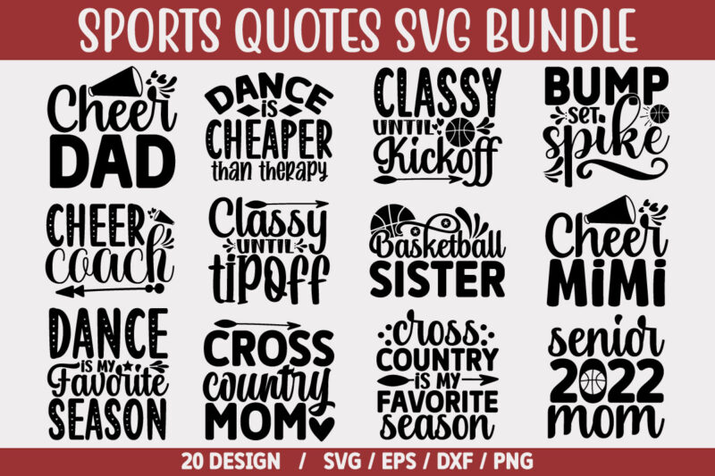 Sports Quotes SVG Bundle