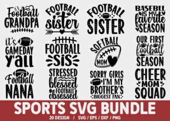 Sports SVG Bundle t shirt template vector