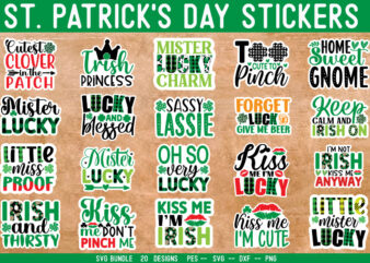 St. Patrick’s Day Stickers SVG Bundle