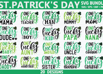 St. Patrick’s day SVG Bundle t shirt template vector