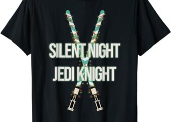 Star Wars Christmas Silent Night Jedi Knight Lightsabers T-Shirt