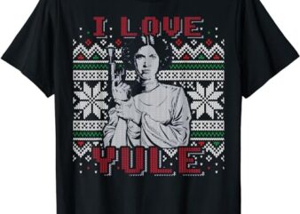 Star Wars I Love Yule Leia Christmas Humor T-Shirt T-Shirt