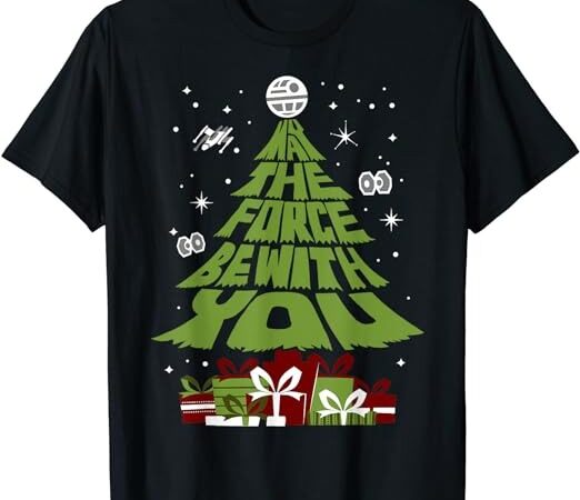 Star wars may the force be with you christmas tree t-shirt t-shirt