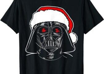 Star Wars Santa Darth Vader Sketch Christmas Graphic T-Shirt T-Shirt