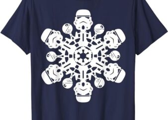 Star Wars Stormtrooper Christmas Snowflake Graphic T-Shirt T-Shirt