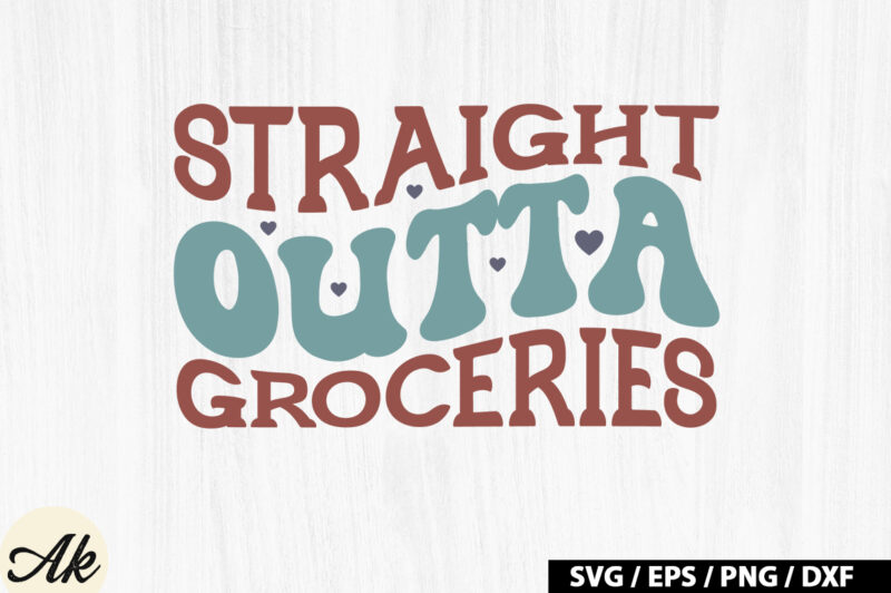 Straight outta groceries Retro SVG