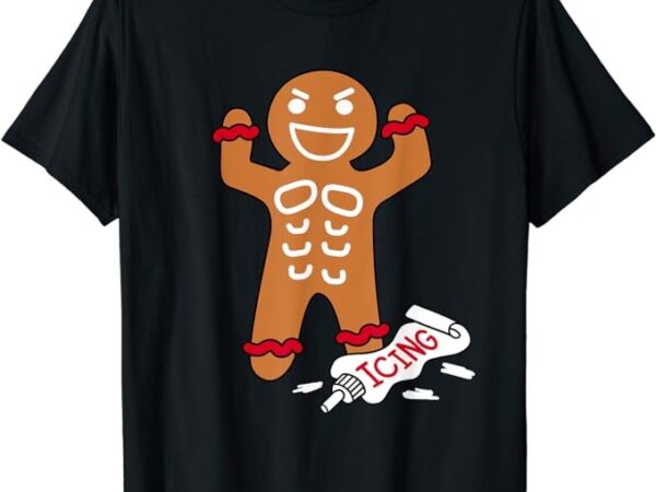 Strong gingerbread man christmas pajama happy holiday xmas t-shirt