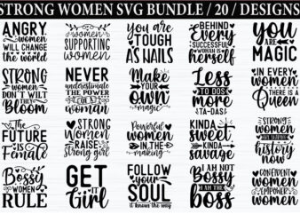 Strong Women SVG Bundle t shirt template vector