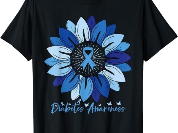 Sunflower diabetes awareness month t-shirt