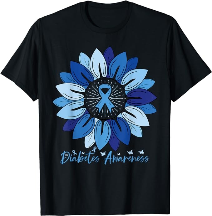 Sunflower Diabetes Awareness Month T-Shirt