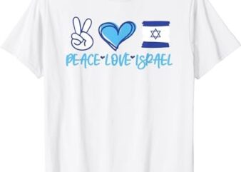 Support Israel Peace Love Israel I Stand With Israel Vintage T-Shirt