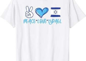 Support Israel Peace Love Israel I Stand With Israel Vintage T-Shirt