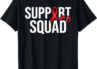 Support Squad – Aids Support HIV Awareness Red Ribbon T-Shirt