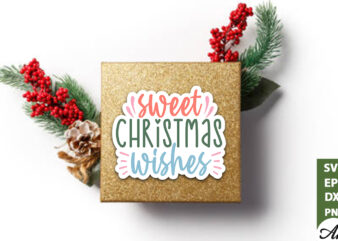 Sweet Christmas wishes Stickers Design