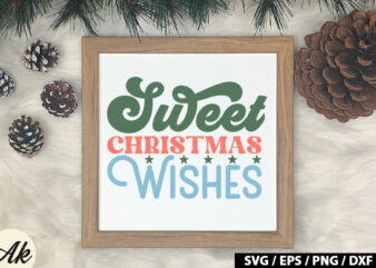 Sweet christmas wishes Retro SVG