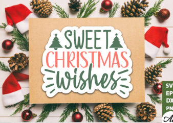 Sweet christmas wishes Stickers Design