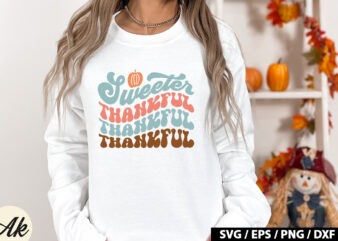 Sweeter thankful Retro SVG t shirt template vector