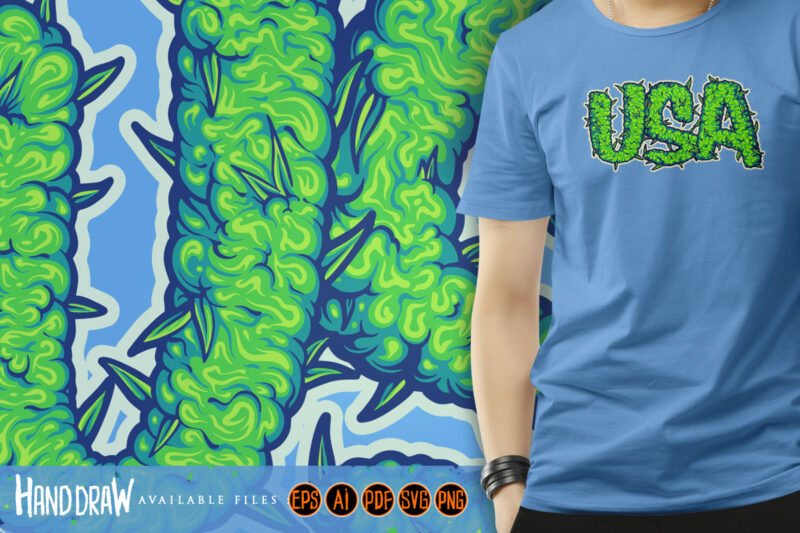 Cannabis smoke USA lettering