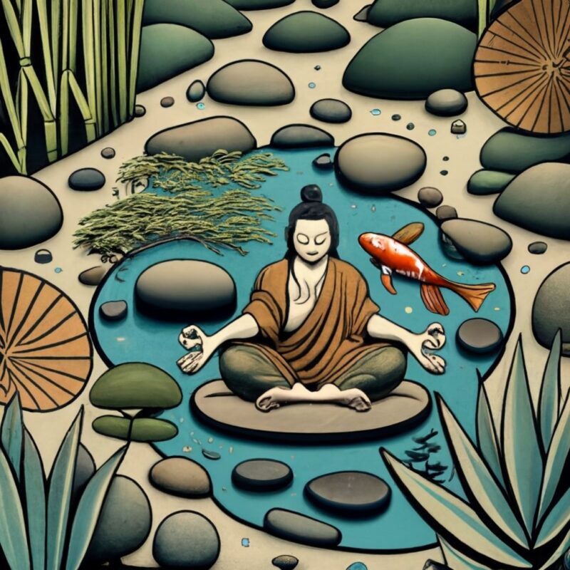 T-Shirt Image: “Zen Garden Oasis” PNG File