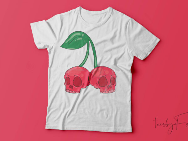 Pink skull funny| t-shirt design for sale