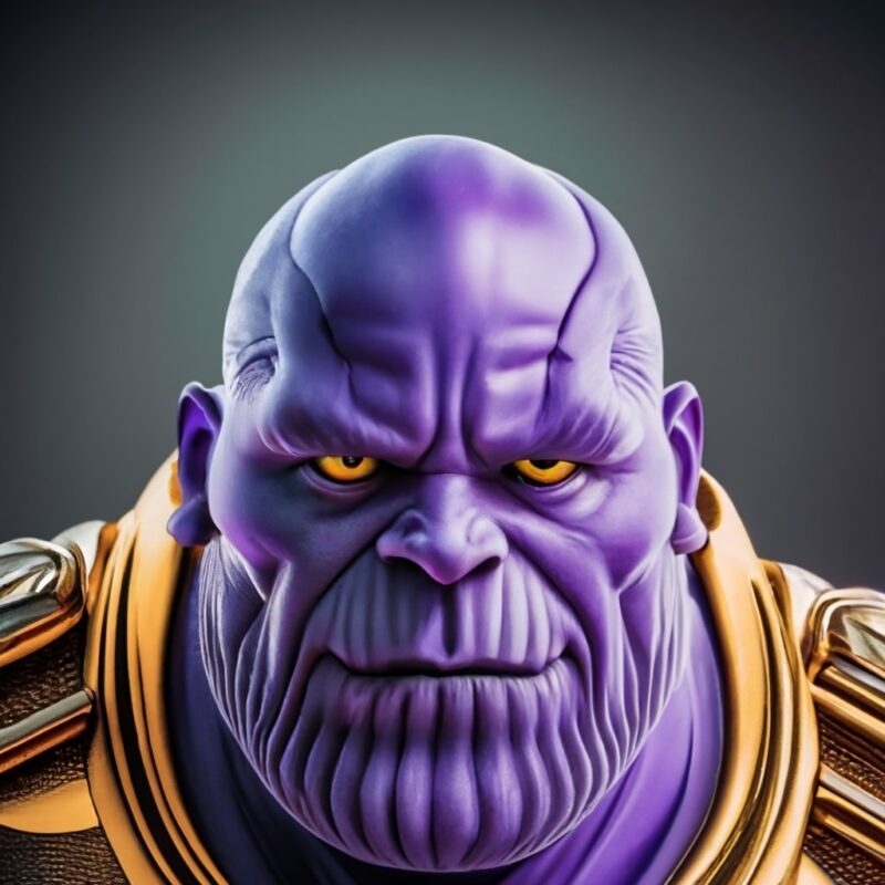 T-shirt design of thanos pramoting H&M with transparent background PNG File