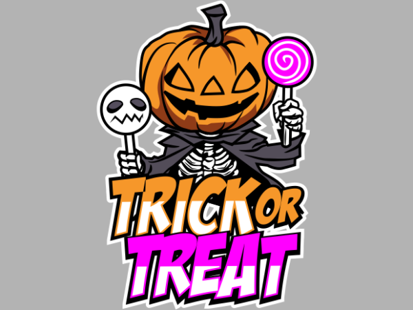 Trick or treat candy t shirt designs for sale