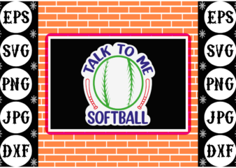 Talk softball to me sticker