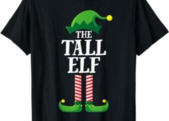 Tall Elf Matching Family Group Christmas Party Short Sleeve T-Shirt
