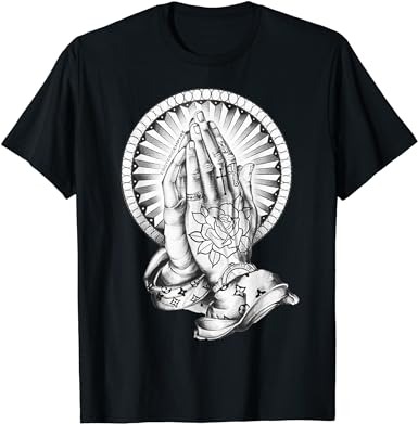 Tattoo praying hands t-shirt