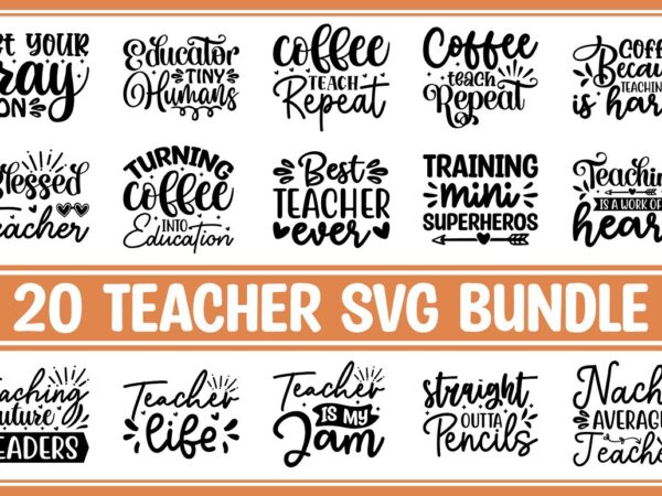 Teacher svg bundle t shirt designs for sale