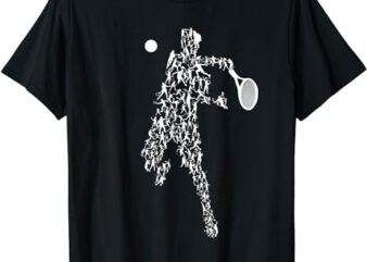 Tennis Positions Player Balls Funny Racket Game Outfit T-Shirt