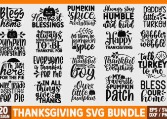 Thanksgiving SVG Bundle t shirt designs for sale