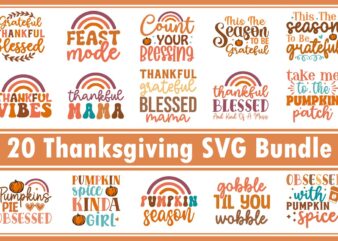 Thanksgiving SVG Bundle t shirt designs for sale