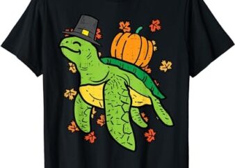 Thanksgiving Sea Turtle Cute Tortoise Fall Men Women Kids T-Shirt