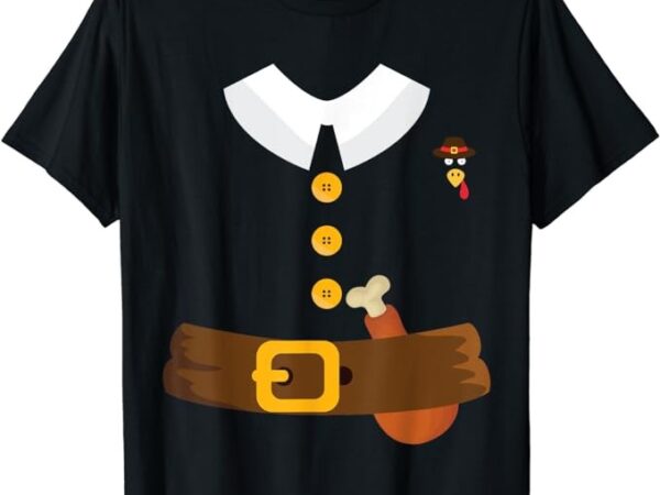 Thanksgiving turkey pilgrim costume for men women kids t-shirt