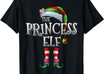 The Princess Elf Shirt Matching Family Funny Christmas Elf T-Shirt