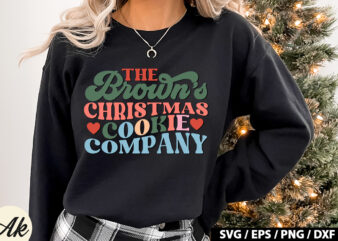 The brown’s christmas cookie company Retro SVG t shirt designs for sale