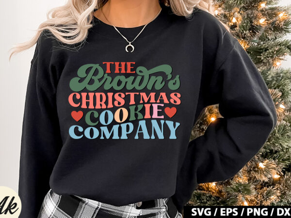 The brown’s christmas cookie company retro svg t shirt designs for sale